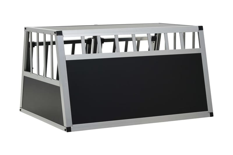 Hundebur Med Dobbelt Dør 89 X 69 X 50 Cm - Sølv - Sport & fritid - Til dyrene - Til hund - Transportkasse hund & hundebur
