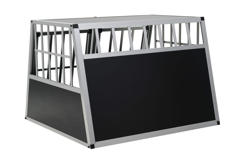 Hundebur Med Dobbelt Dør 94 X 88 X 69 Cm - Sølv - Sport & fritid - Til dyrene - Til hund - Transportkasse hund & hundebur