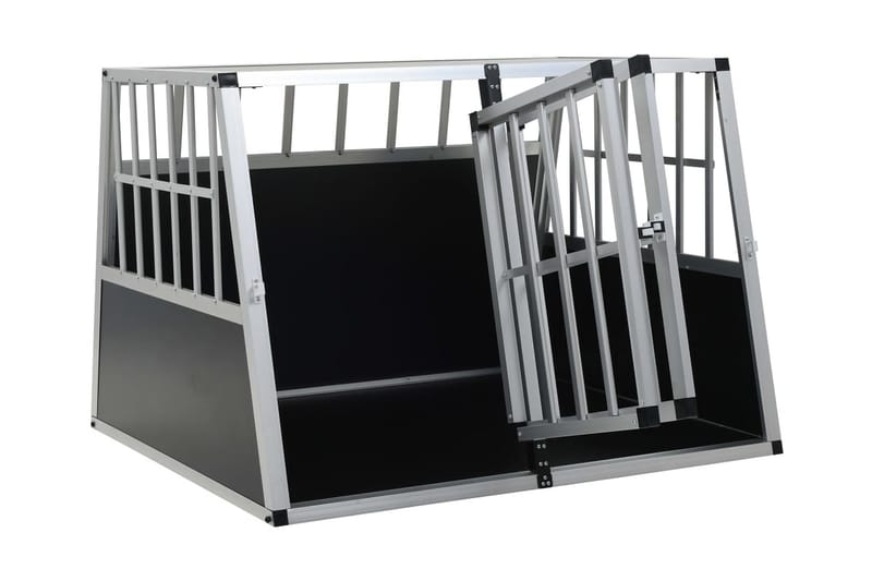 Hundebur Med Dobbelt Dør 94 X 88 X 69 Cm - Sølv - Sport & fritid - Til dyrene - Til hund - Transportkasse hund & hundebur