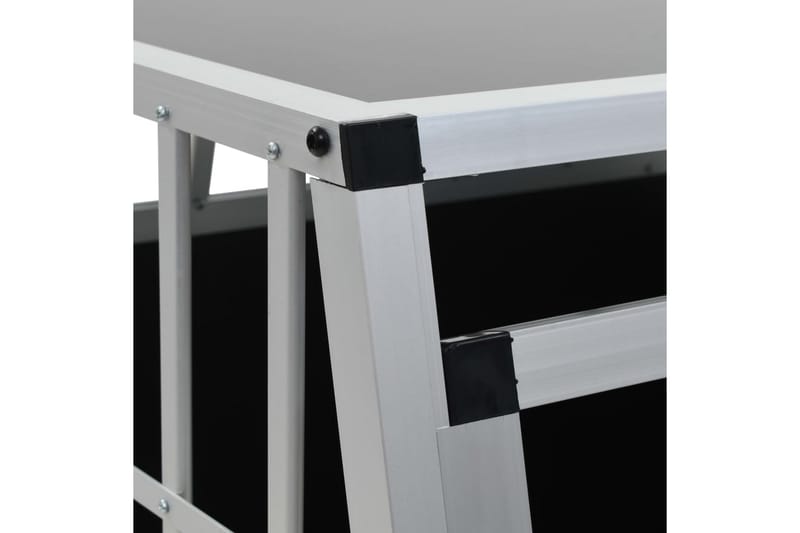 Hundebur Med Dobbelt Dør 94 X 88 X 69 Cm - Sølv - Sport & fritid - Til dyrene - Til hund - Transportkasse hund & hundebur