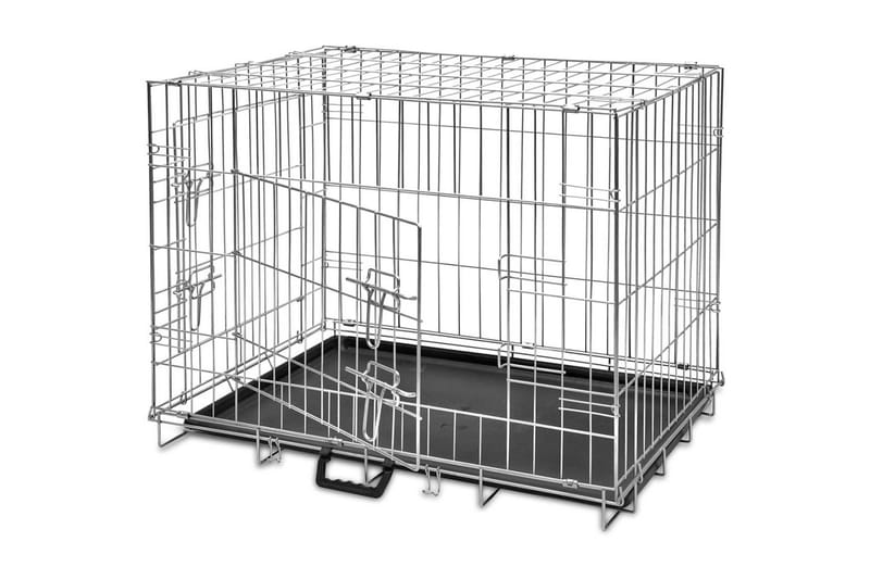 Hundebur Sammenfoldeligt Str. M Metal - Sort - Sport & fritid - Til dyrene - Til hund - Transportkasse hund & hundebur