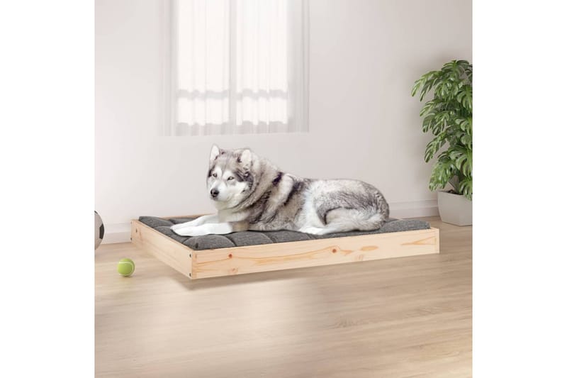 beBasic hundeseng 101,5x74x9 cm massivt fyrretræ - Brun - Sport & fritid - Til dyrene - Til hund - Hundemøbler - Hundeseng
