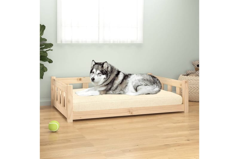beBasic hundeseng 105,5x75,5x28 cm massivt fyrretræ - Brun - Sport & fritid - Til dyrene - Til hund - Hundemøbler - Hundeseng