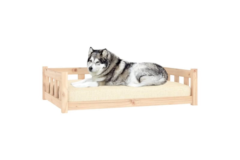 beBasic hundeseng 105,5x75,5x28 cm massivt fyrretræ - Brun - Hundemøbler - Hundeseng