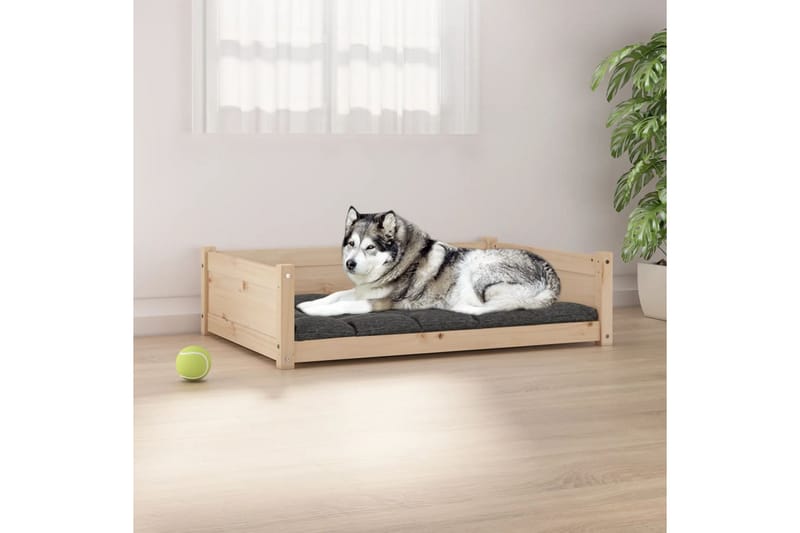 beBasic hundeseng 105,5x75,5x28 cm massivt fyrretræ - Brun - Hundeseng - Hundemøbler