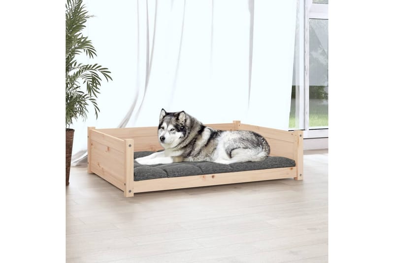 beBasic hundeseng 105,5x75,5x28 cm massivt fyrretræ - Brun - Hundeseng - Hundemøbler