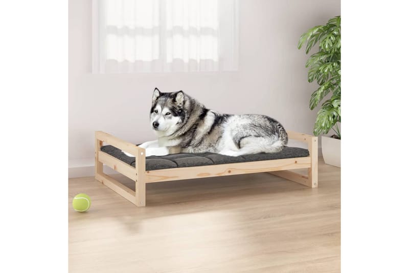 beBasic hundeseng 105,5x75,5x28 cm massivt fyrretræ - Brun - Hundemøbler - Hundeseng