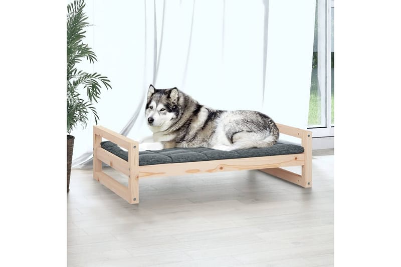 beBasic hundeseng 105,5x75,5x28 cm massivt fyrretræ - Brun - Hundeseng - Hundemøbler