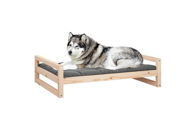 beBasic hundeseng 105,5x75,5x28 cm massivt fyrretræ - Brun - Hundeseng - Hundemøbler
