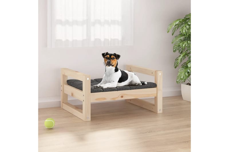 beBasic hundeseng 55,5x45,5x28 cm massivt fyrretræ - Brun - Hundeseng - Hundemøbler
