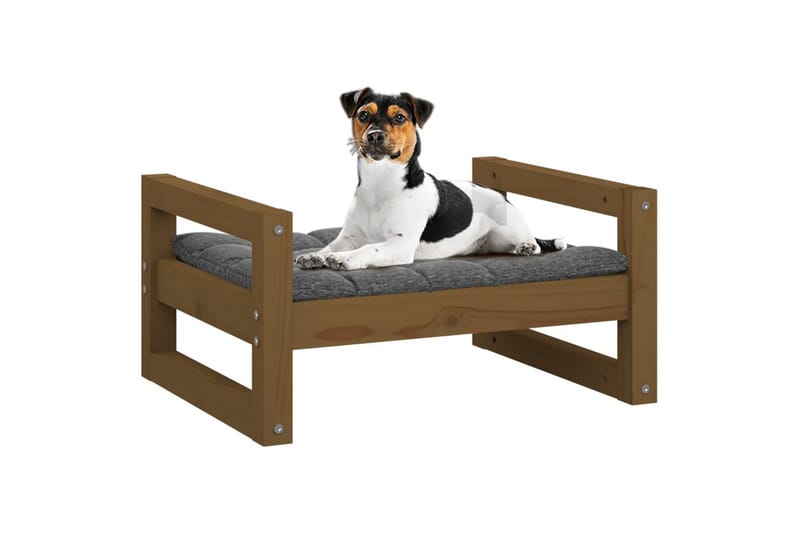 beBasic hundeseng 55,5x45,5x28 cm massivt fyrretræ gyldenbrun - Brun - Sport & fritid - Til dyrene - Til hund - Hundemøbler - Hundeseng
