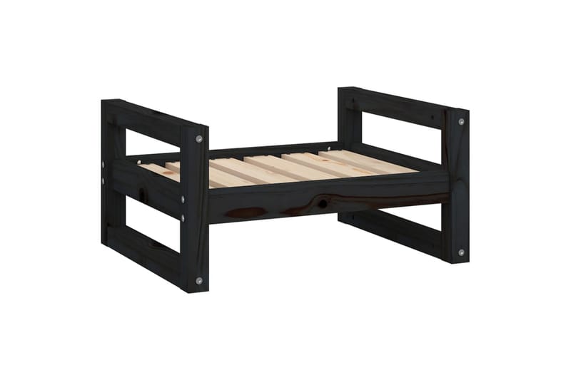 beBasic hundeseng 55,5x45,5x28 cm massivt fyrretræ sort - Sort - Sport & fritid - Til dyrene - Til hund - Hundemøbler - Hundeseng