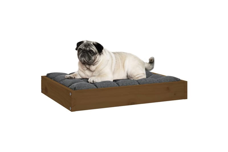 beBasic hundeseng 61,5x49x9 cm massivt fyrretræ gyldenbrun - Brun - Sport & fritid - Til dyrene - Til hund - Hundemøbler - Hundeseng