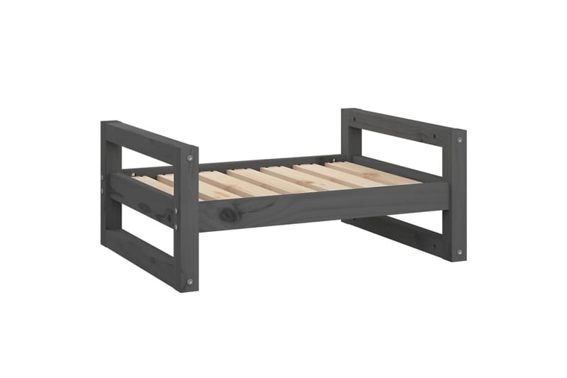 beBasic hundeseng 65,5x50,5x28 cm massivt fyrretræ grå - GrÃ¥ - Sport & fritid - Til dyrene - Til hund - Hundemøbler - Hundeseng