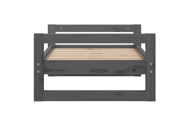 beBasic hundeseng 65,5x50,5x28 cm massivt fyrretræ grå - GrÃ¥ - Sport & fritid - Til dyrene - Til hund - Hundemøbler - Hundeseng