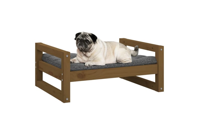 beBasic hundeseng 65,5x50,5x28 cm massivt fyrretræ gyldenbrun - Brun - Sport & fritid - Til dyrene - Til hund - Hundemøbler - Hundeseng
