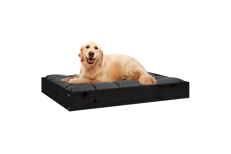 beBasic hundeseng 71,5x54x9 cm massivt fyrretræ sort - Sort - Hundemøbler - Hundeseng