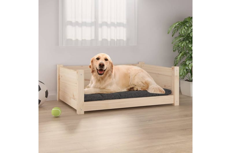 beBasic hundeseng 75,5x55,5x28 cm massivt fyrretræ - Brun - Hundemøbler - Hundeseng