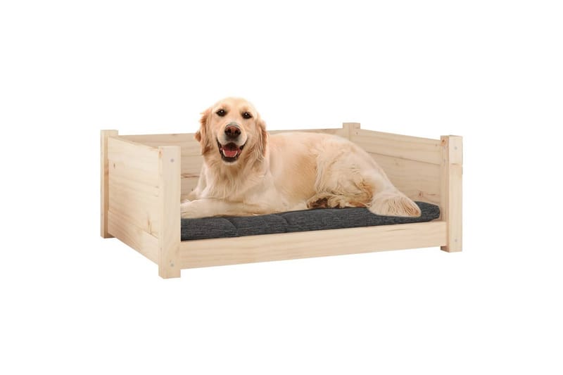 beBasic hundeseng 75,5x55,5x28 cm massivt fyrretræ - Brun - Hundeseng - Hundemøbler