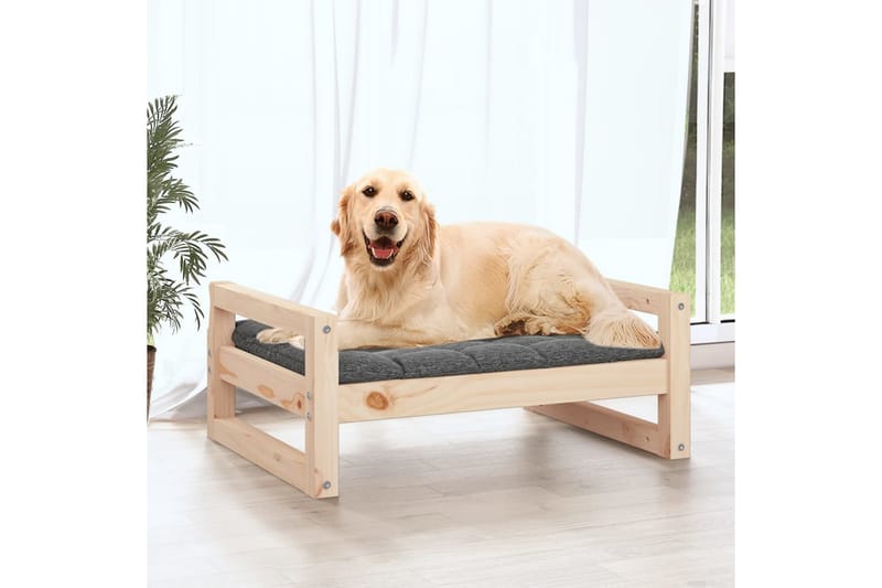 beBasic hundeseng 75,5x55,5x28 cm massivt fyrretræ - Brun - Hundeseng - Hundemøbler