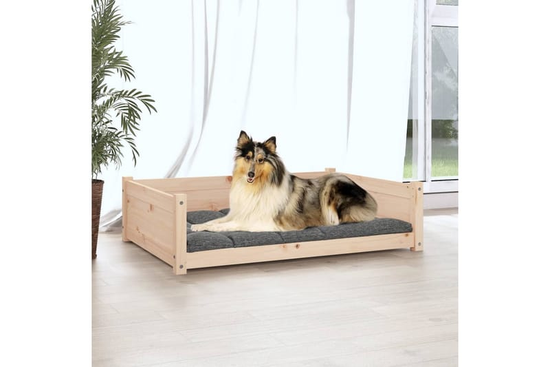 beBasic hundeseng 95,5x65,5x28 cm massivt fyrretræ - Brun - Hundemøbler - Hundeseng