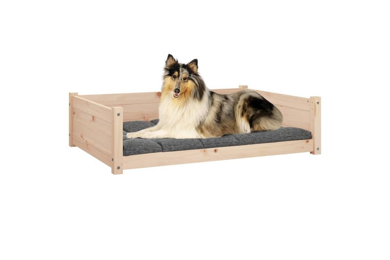 beBasic hundeseng 95,5x65,5x28 cm massivt fyrretræ - Brun - Hundemøbler - Hundeseng