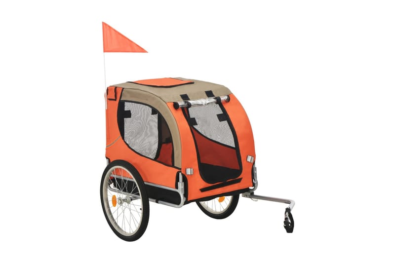 Cykelanhænger Til Hund Orange Og Brun - Brun - Sport & fritid - Til dyrene - Til hund - Hundemøbler
