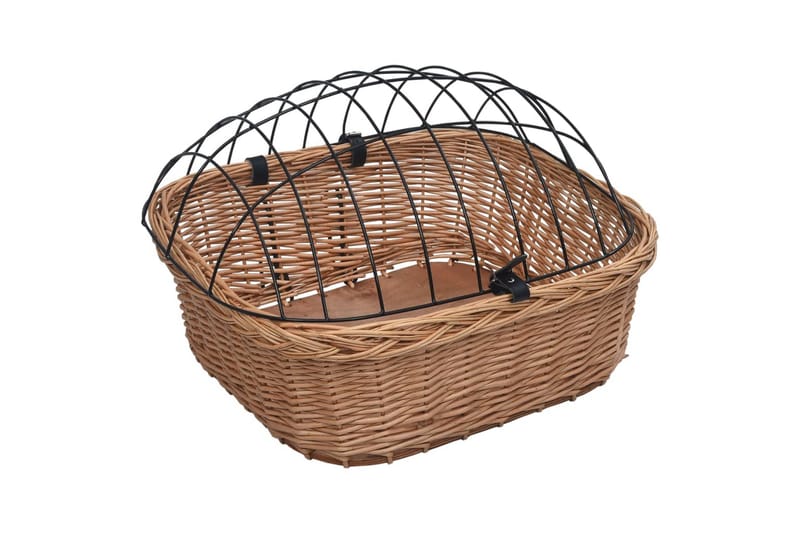 Cykelkurv med Dæksel 50x45x35 cm Naturlig Piletræ - Brun - Sport & fritid - Til dyrene - Til hund - Hundemøbler
