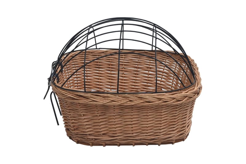Cykelkurv med Dæksel 50x45x35 cm Naturlig Piletræ - Brun - Sport & fritid - Til dyrene - Til hund - Hundemøbler