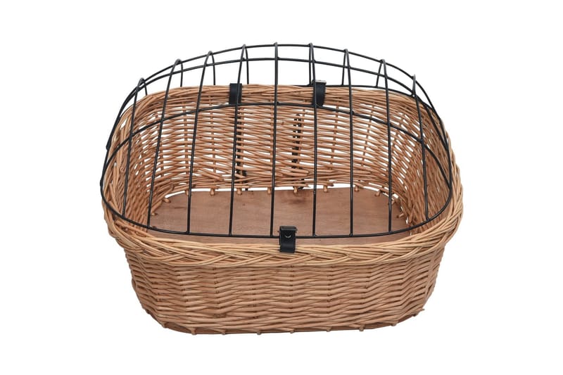 Cykelkurv med Dæksel 50x45x35 cm Naturlig Piletræ - Brun - Sport & fritid - Til dyrene - Til hund - Hundemøbler