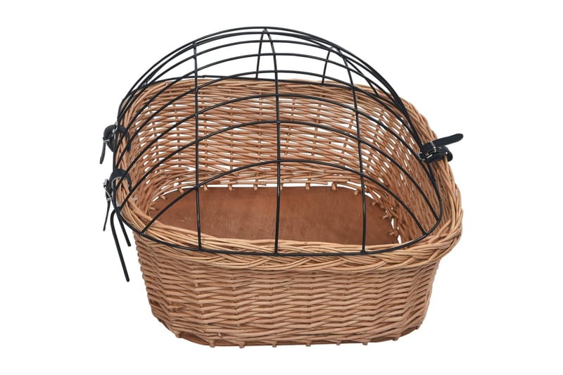 Cykelkurv med Dæksel 50x45x35 cm Naturlig Piletræ - Brun - Sport & fritid - Til dyrene - Til hund - Hundemøbler