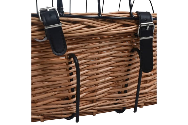 Cykelkurv med Dæksel 50x45x35 cm Naturlig Piletræ - Brun - Sport & fritid - Til dyrene - Til hund - Hundemøbler