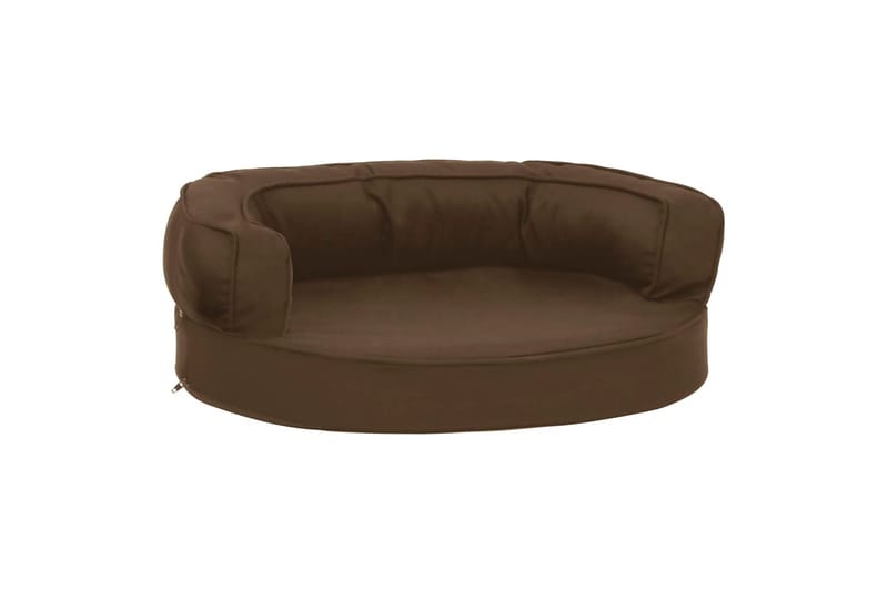 ergonomisk hundeseng 60x42 cm hør-look brun - Brun - Sport & fritid - Til dyrene - Til hund - Hundemøbler - Hundeseng