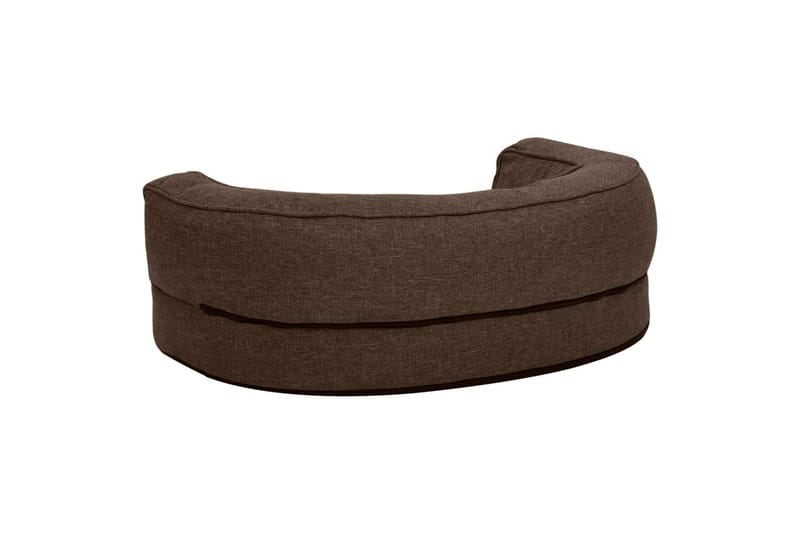 ergonomisk hundeseng 60x42 cm hør-look fleece brun - Brun - Hundeseng - Hundemøbler