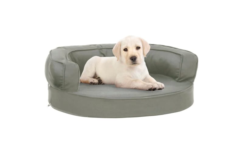 ergonomisk hundeseng 60x42 cm hør-look grå - Grå - Hundeseng - Hundemøbler