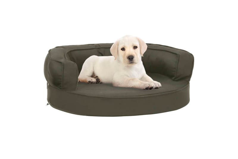 ergonomisk hundeseng 60x42 cm hør-look mørkegrå - Grå - Sport & fritid - Til dyrene - Til hund - Hundemøbler - Hundeseng