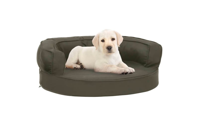 ergonomisk hundeseng 60x42 cm hør-look mørkegrå - Grå - Hundeseng - Hundemøbler