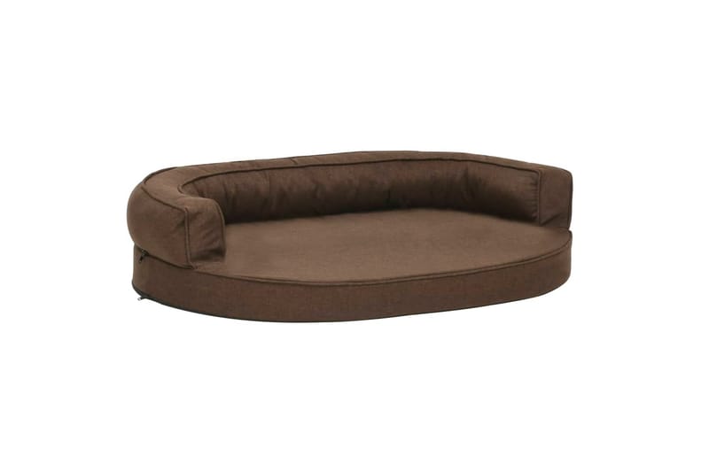 ergonomisk hundeseng 75x53 cm hør-look brun - Brun - Hundeseng - Hundemøbler