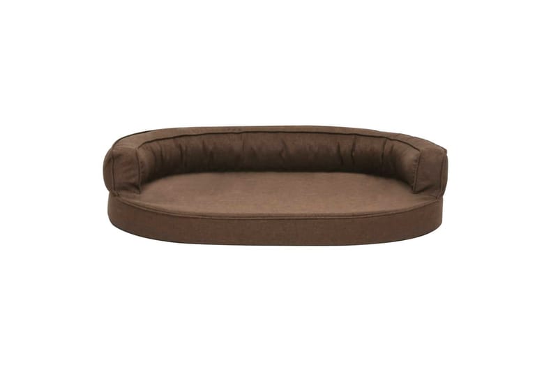 ergonomisk hundeseng 75x53 cm hør-look brun - Brun - Sport & fritid - Til dyrene - Til hund - Hundemøbler - Hundeseng