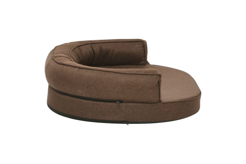 ergonomisk hundeseng 75x53 cm hør-look brun - Brun - Sport & fritid - Til dyrene - Til hund - Hundemøbler - Hundeseng