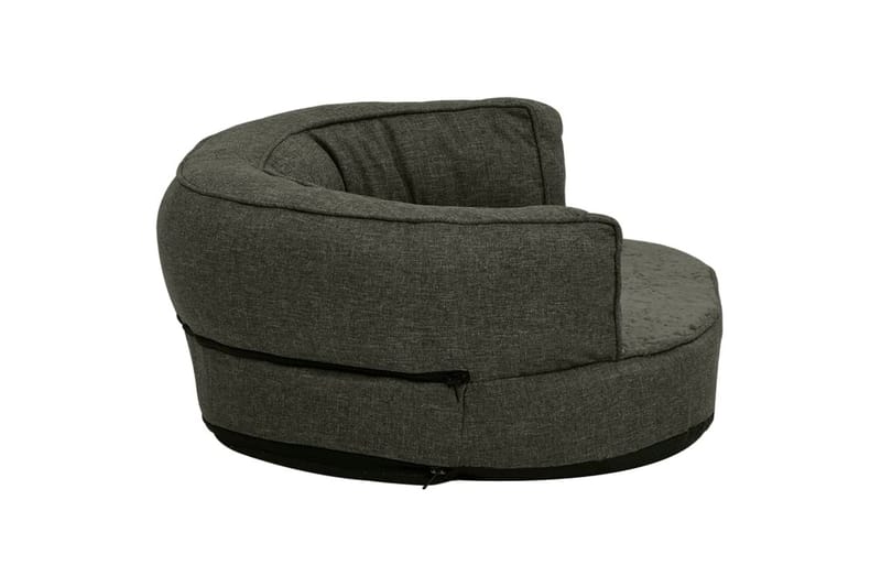 ergonomisk hundeseng 75x53 cm hør-look fleece mørkegrå - Grå - Sport & fritid - Til dyrene - Til hund - Hundemøbler - Hundeseng
