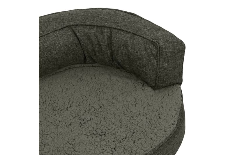 ergonomisk hundeseng 75x53 cm hør-look fleece mørkegrå - Grå - Sport & fritid - Til dyrene - Til hund - Hundemøbler - Hundeseng
