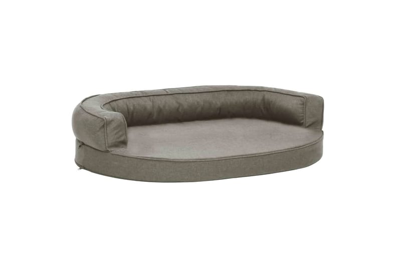 ergonomisk hundeseng 75x53 cm hør-look grå - Grå - Hundeseng - Hundemøbler