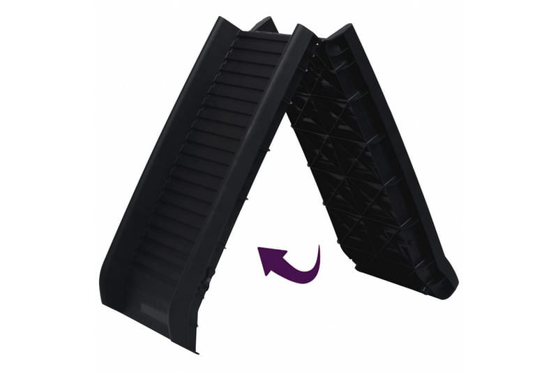 Foldbar hunderampe 155,5x40x15,5 cm sort - Sort - Sport & fritid - Til dyrene - Til hund - Hundemøbler