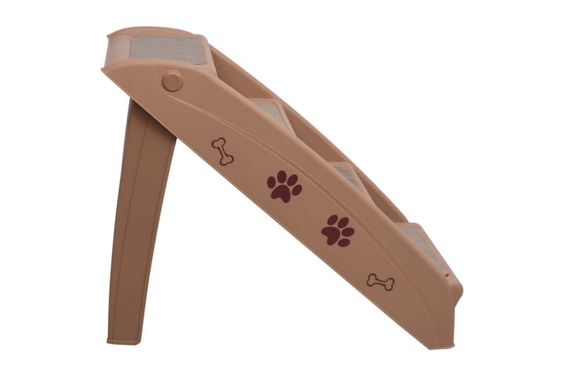 Foldbar hundetrappe 62x40x49,5 cm brun - Brun - Hundemøbler - Hundetrappe