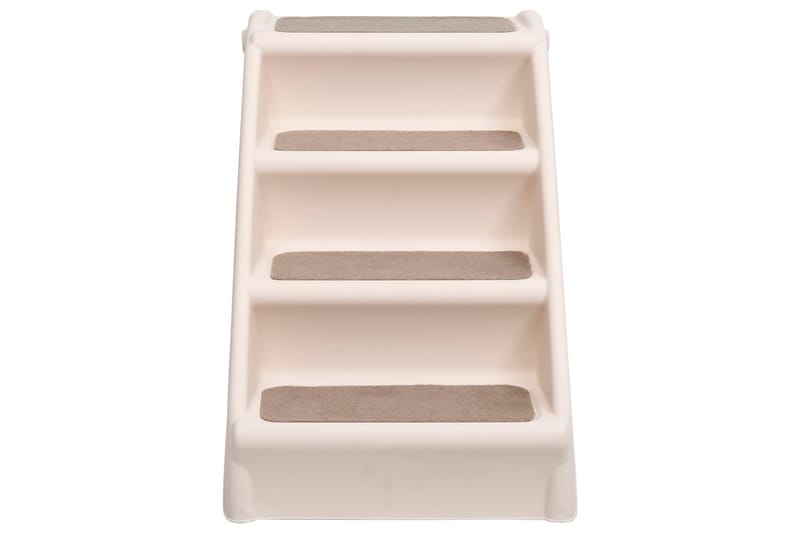 Foldbar hundetrappe 62x40x49,5 cm cremefarvet - Creme - Sport & fritid - Til dyrene - Til hund - Hundemøbler