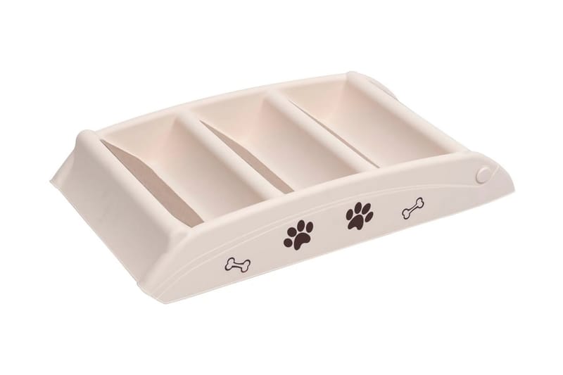 Foldbar hundetrappe 62x40x49,5 cm cremefarvet - Creme - Sport & fritid - Til dyrene - Til hund - Hundemøbler