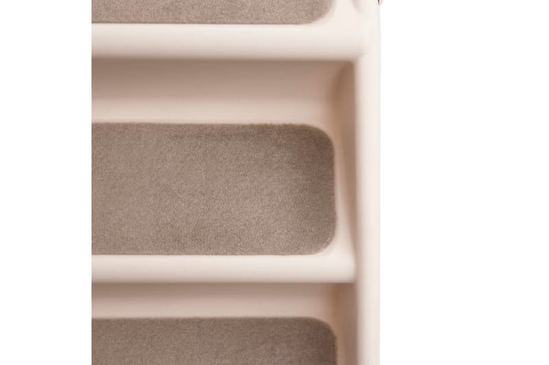 Foldbar hundetrappe 62x40x49,5 cm cremefarvet - Creme - Sport & fritid - Til dyrene - Til hund - Hundemøbler