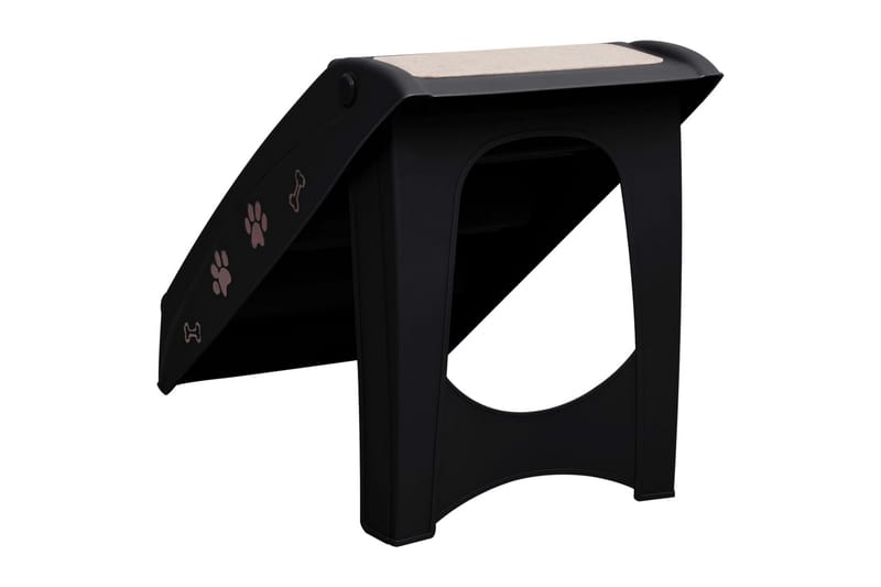 Foldbar hundetrappe 62x40x49,5 cm sort - Sort - Sport & fritid - Til dyrene - Til hund - Hundemøbler