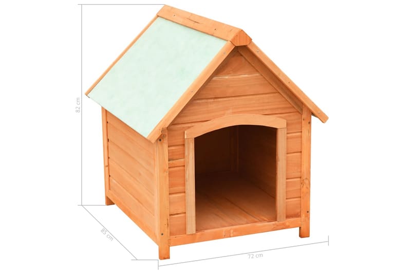 Hundebur I Massivt Fyrre- Og Grantræ 72 X 85 X 82 Cm - Brun - Sport & fritid - Til dyrene - Til hund - Hundemøbler